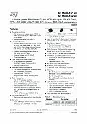 DataSheet STM32L151RB pdf